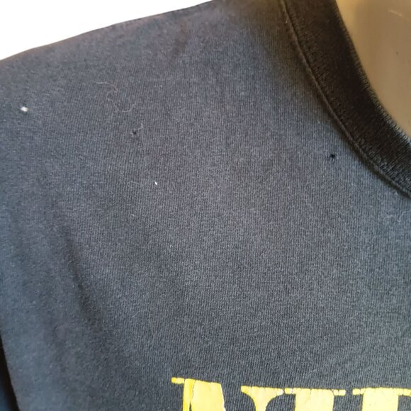 XXL T-shirt Nirvana Band Black Yellow Smiley Classic Graphic Design Faded Crack - Picture 5 of 7